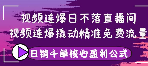 视频连爆撬动精准免费流量，让你卖货日销千单-虚拟货源网