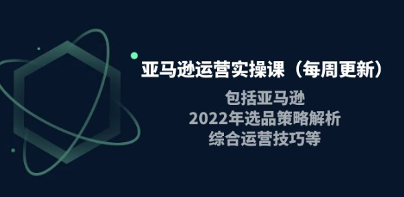 亚马逊运营实操课：亚马逊最新选品策略解析，综合运营技巧等-虚拟货源网