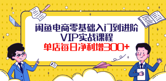 闲鱼电商零基础入门VIP实战课程，单店每日净利增300+（37节课）-虚拟货源网